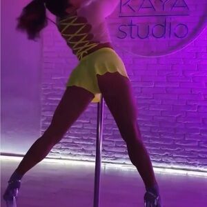 Neon Yellow Women's Set for pole dance